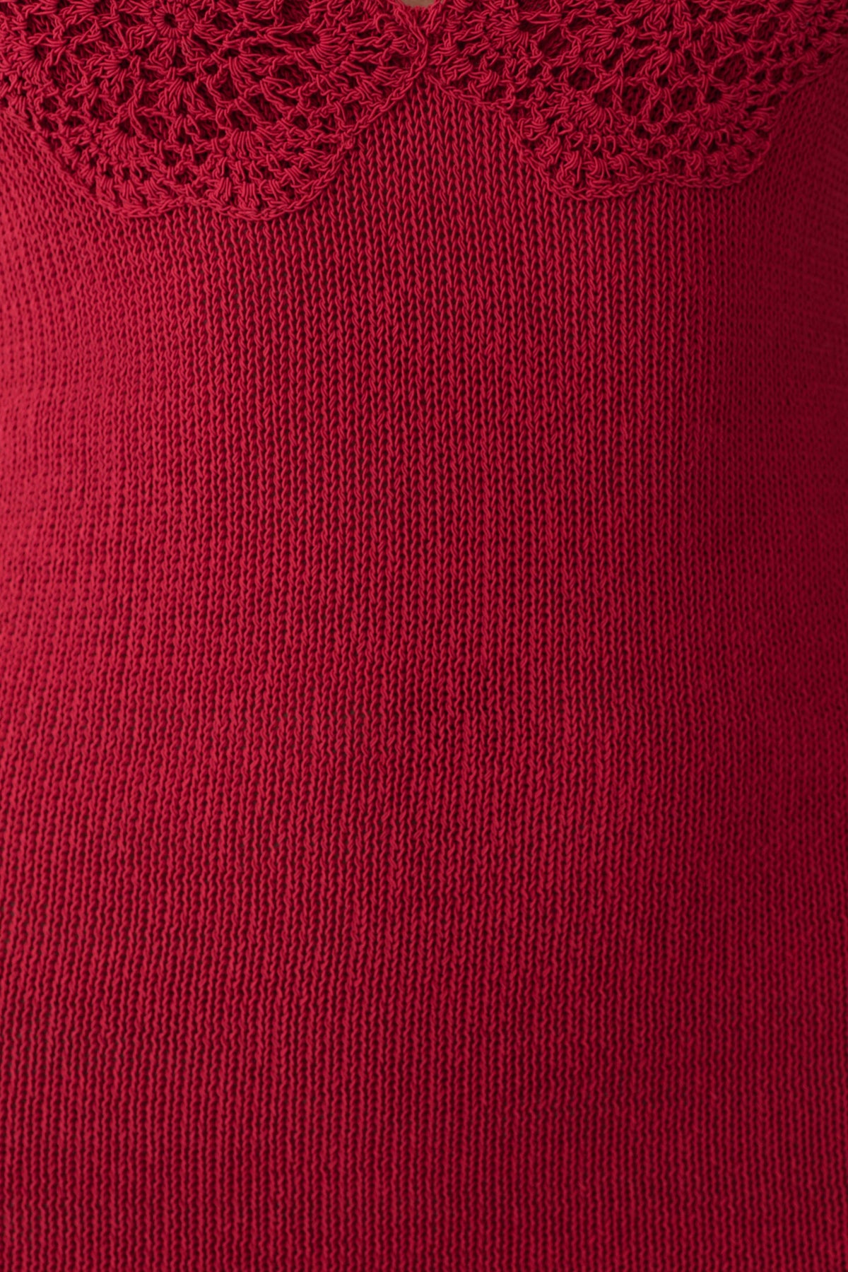 Bohdie Crochet Halter Mini Dress - Pomegranate