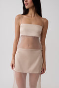Claudia Sheer Sleeveless Top - Sand