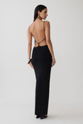 Robin Strappy Back Bandage Maxi Dress - Black