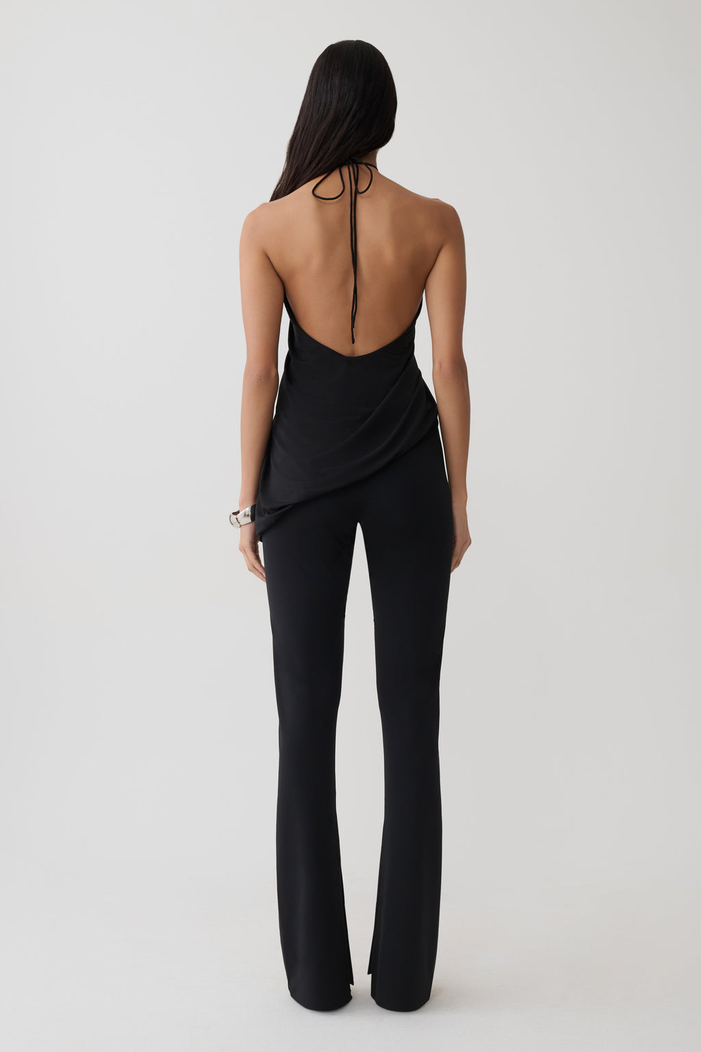 Yuna Draped Hardware Top - Black