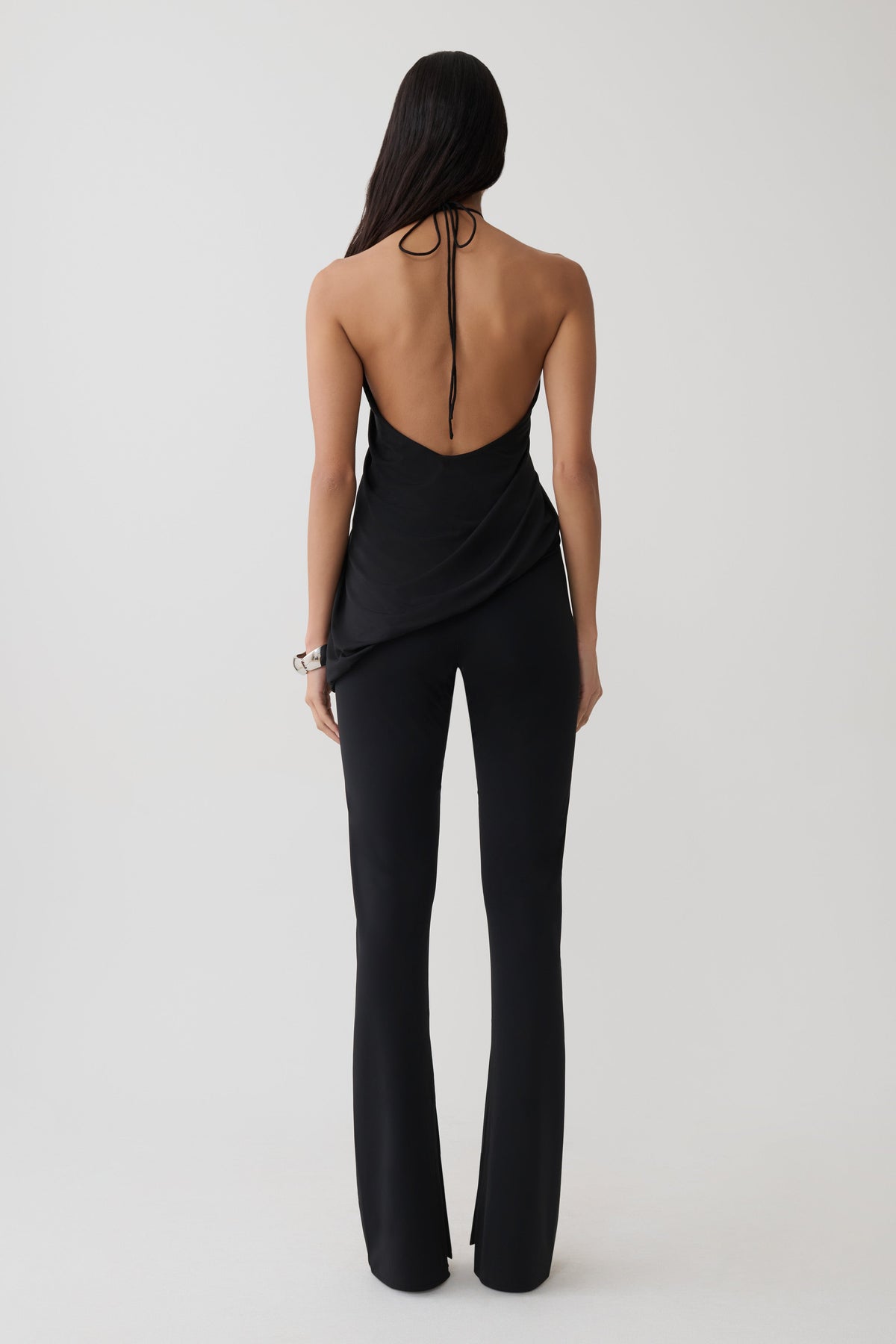 Yuna Draped Hardware Top - Black