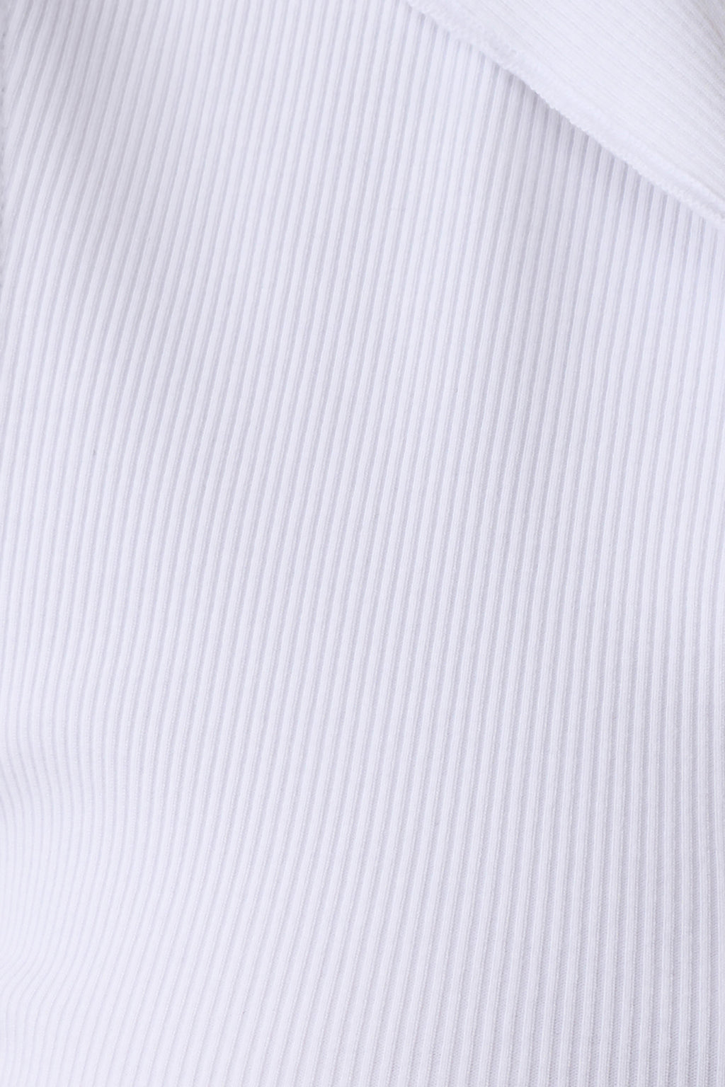 Myrtle Ribbed Sleeveless Lapel Top - White