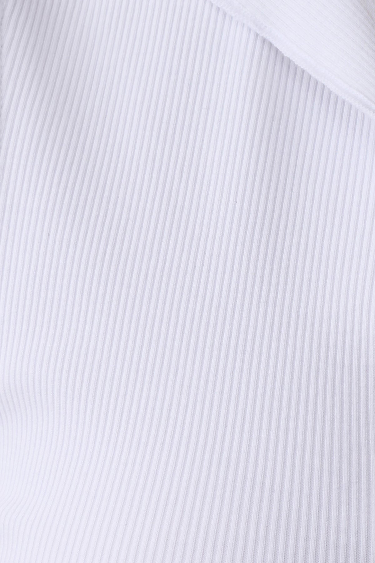 Myrtle Ribbed Sleeveless Lapel Top - White