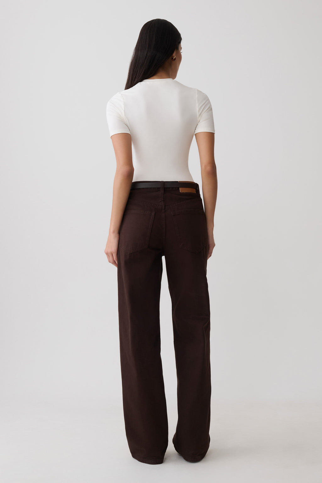 Janelle High V Neck Short Sleeve Top - Ivory