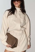 Scott Denim Mini Dress - Cream