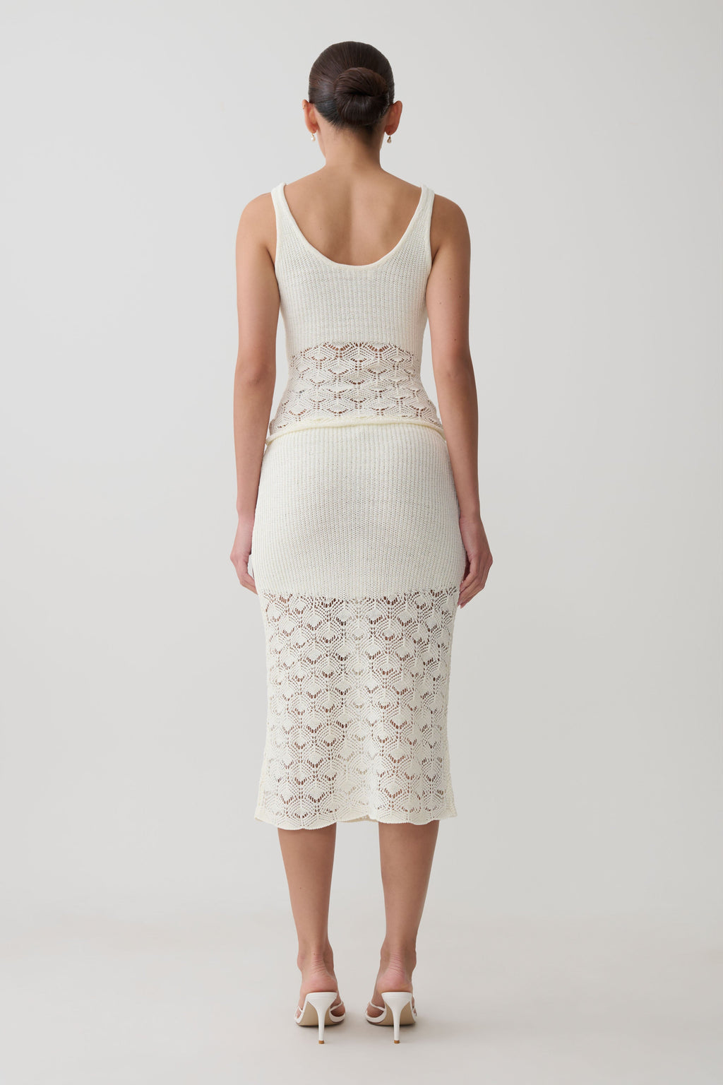 Atlantis Crochet Knit Top - White