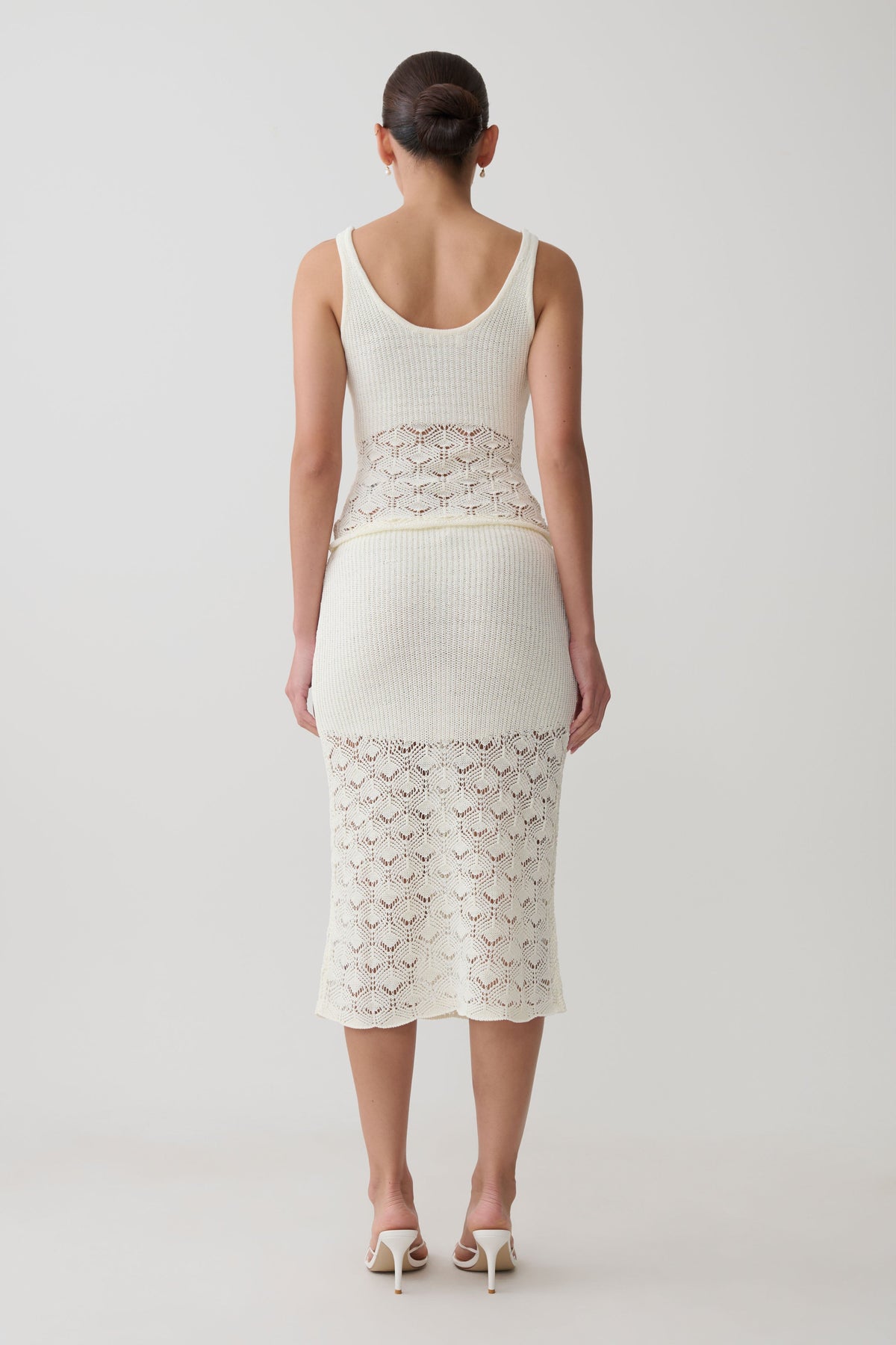 Atlantis Crochet Knit Top - White