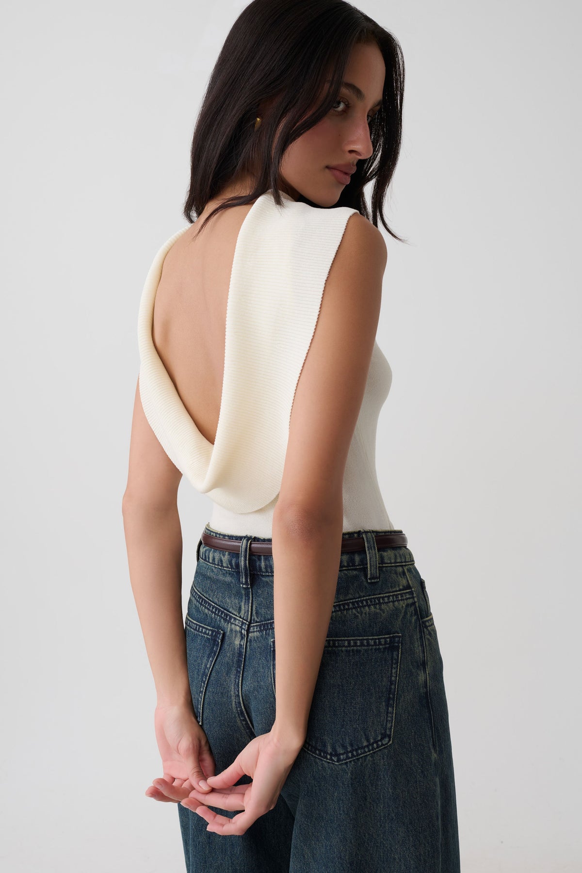 Ellen Knit Sleeveless Top - Ivory