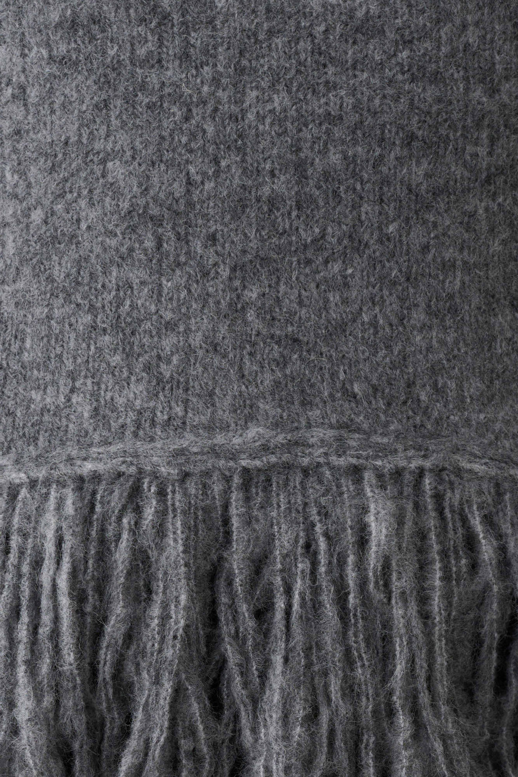 Sammie Fringe Knit Top - Charcoal