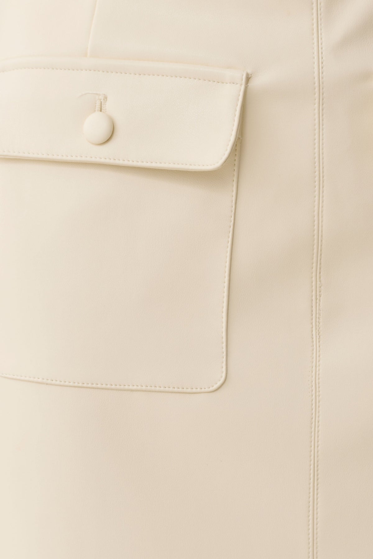 Winslet Faux Leather Maxi Skirt - Bone