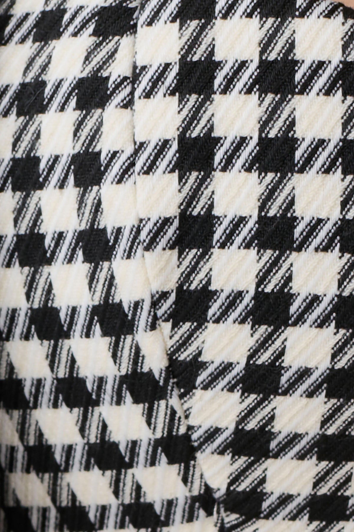 Amelie Tweed Bralette - Houndstooth