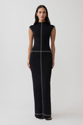 Malone Bandage Knit Midi Dress - Black