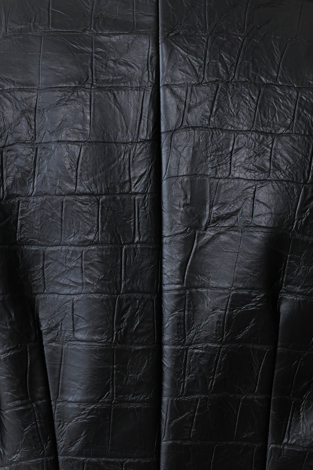 Rundy Croc Faux Leather Coat - Black