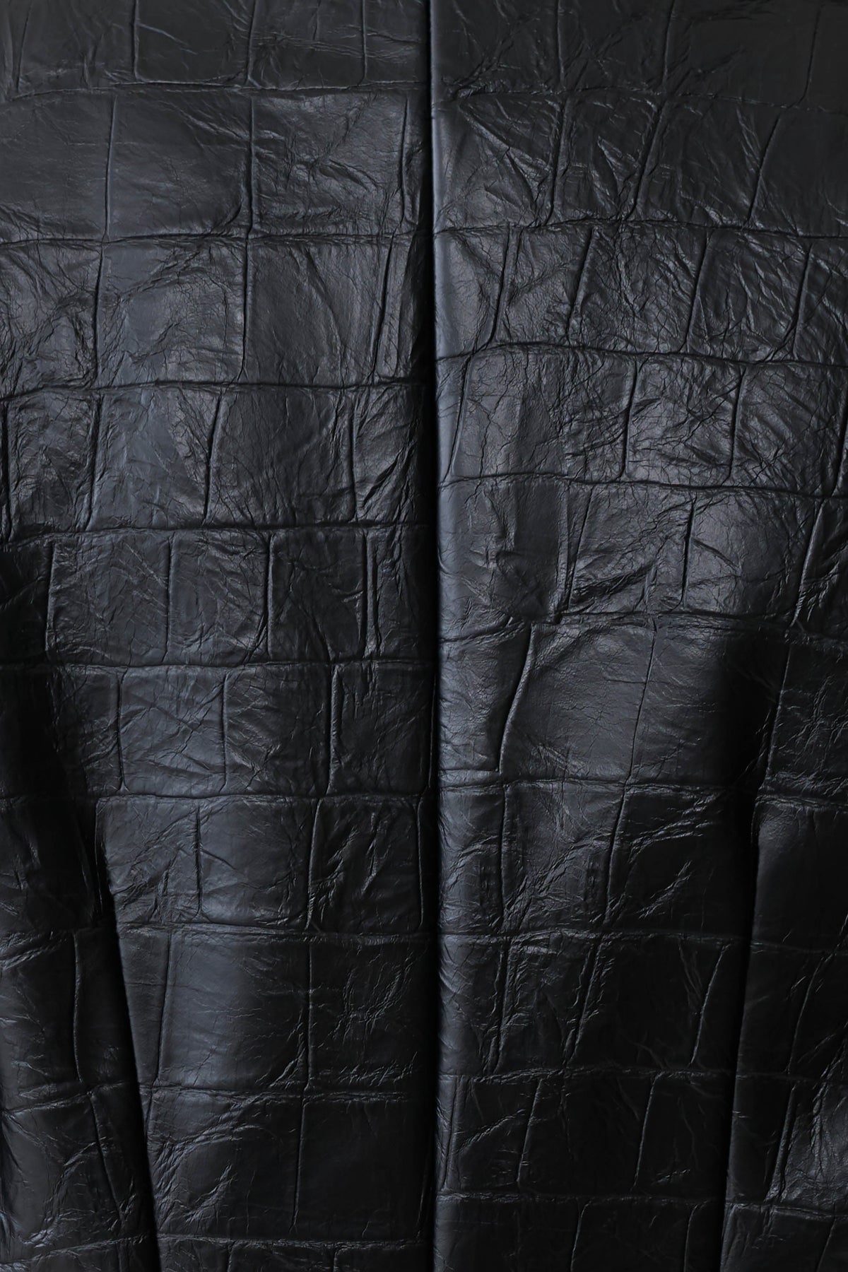 Rundy Croc Faux Leather Coat - Black