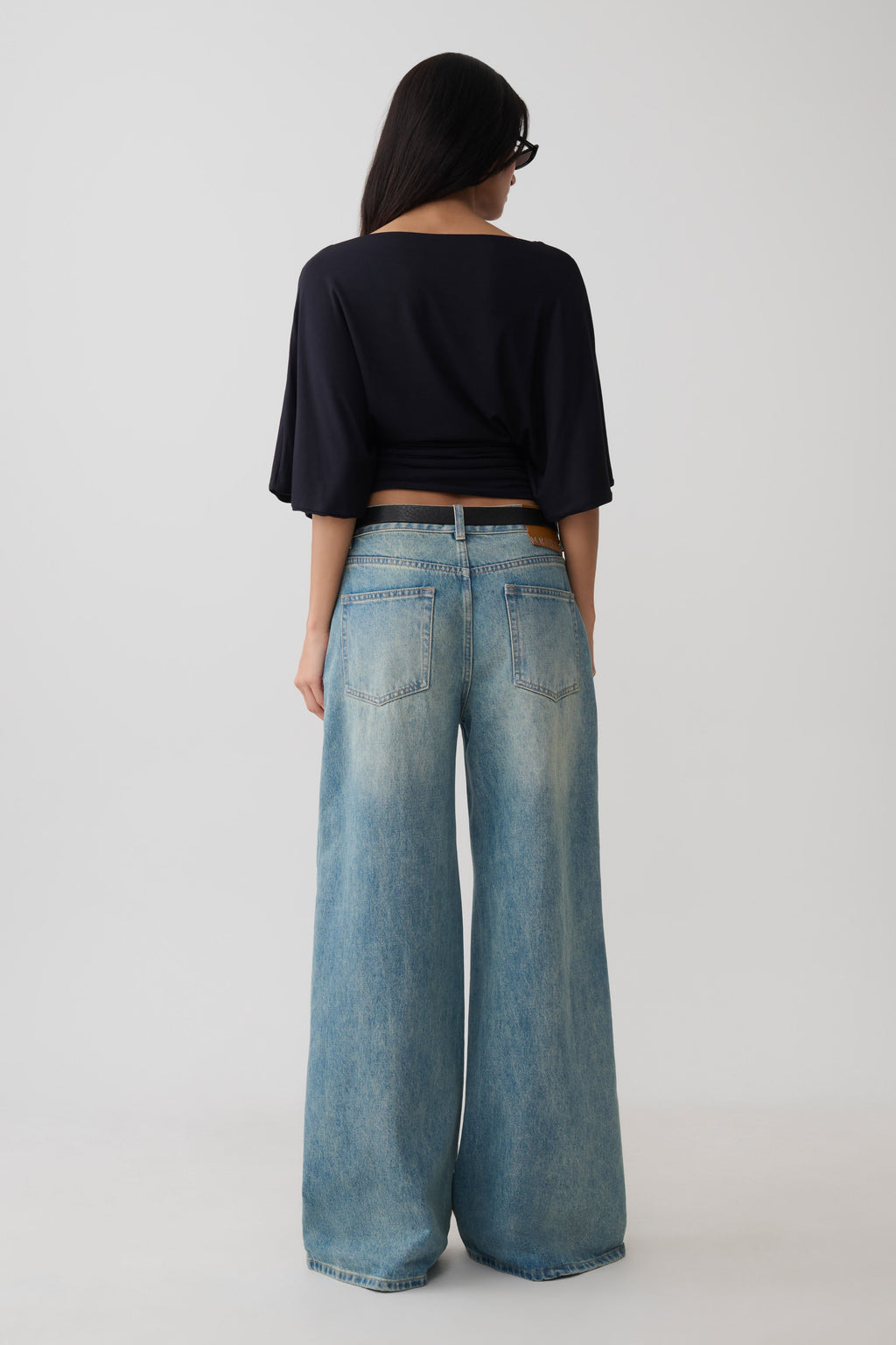 Sila Modal Batwing Short Sleeve Top - Black