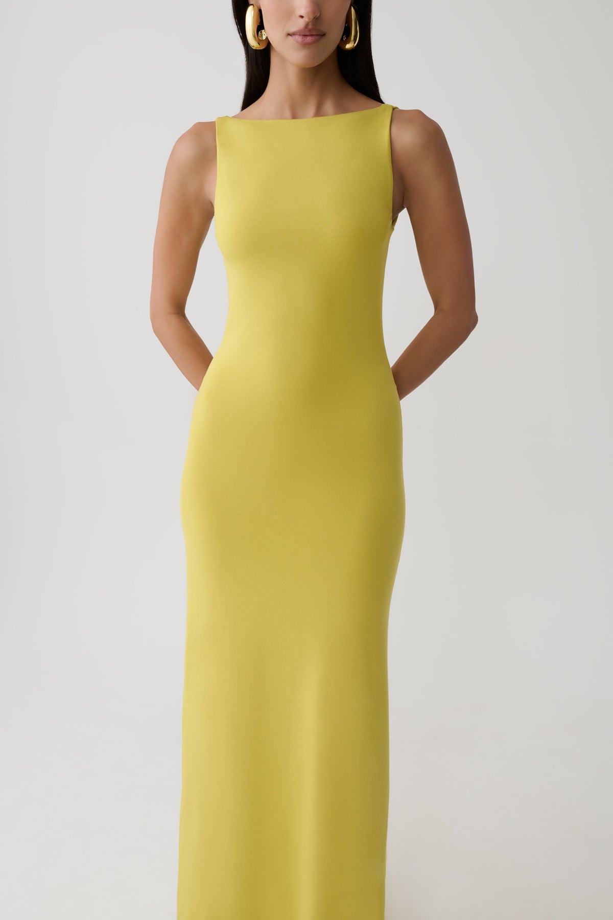 Yura Backless Twist Maxi Dress - Orchard Moss