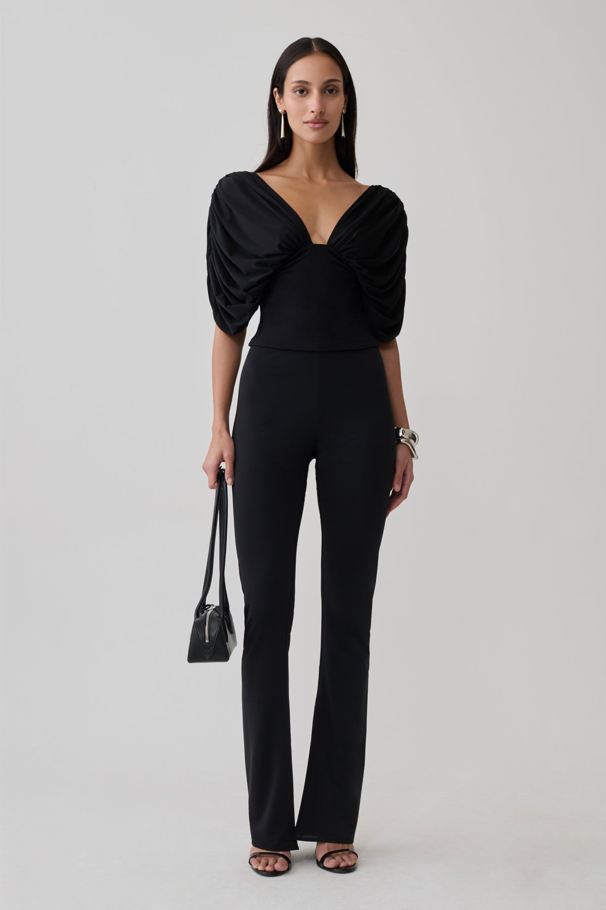 Fletcher Skinny Flare Pants - Black