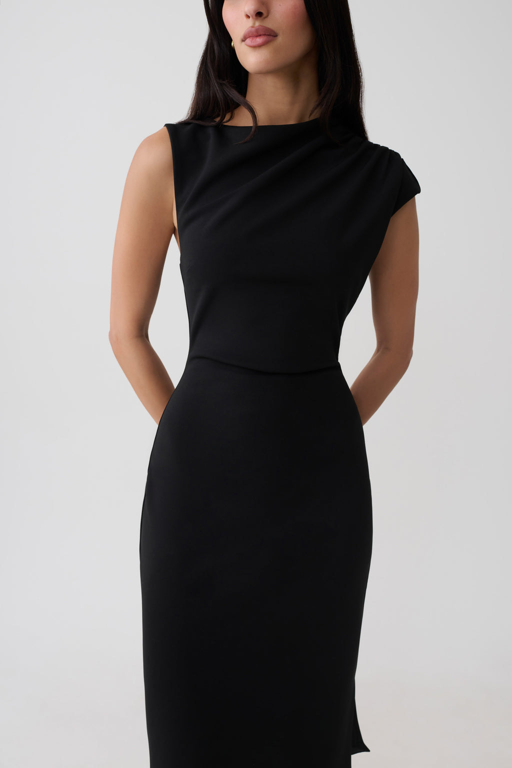 Gloom Midi Dress - Black