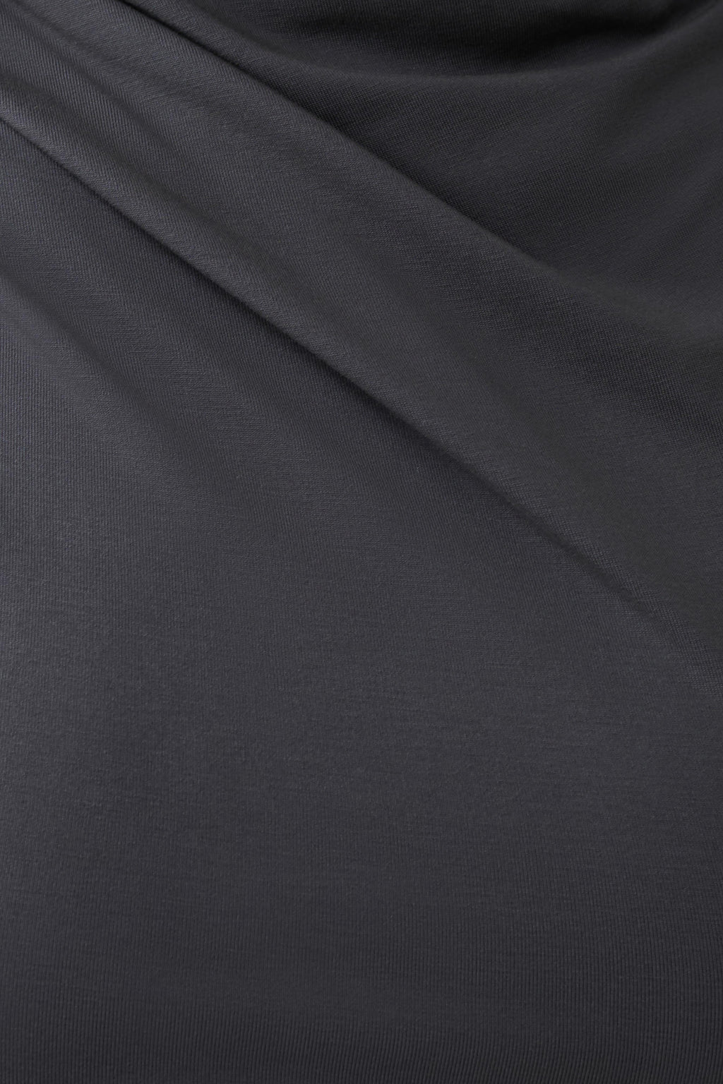 Euphemia Cupro Midi Wrap Dress - Charcoal