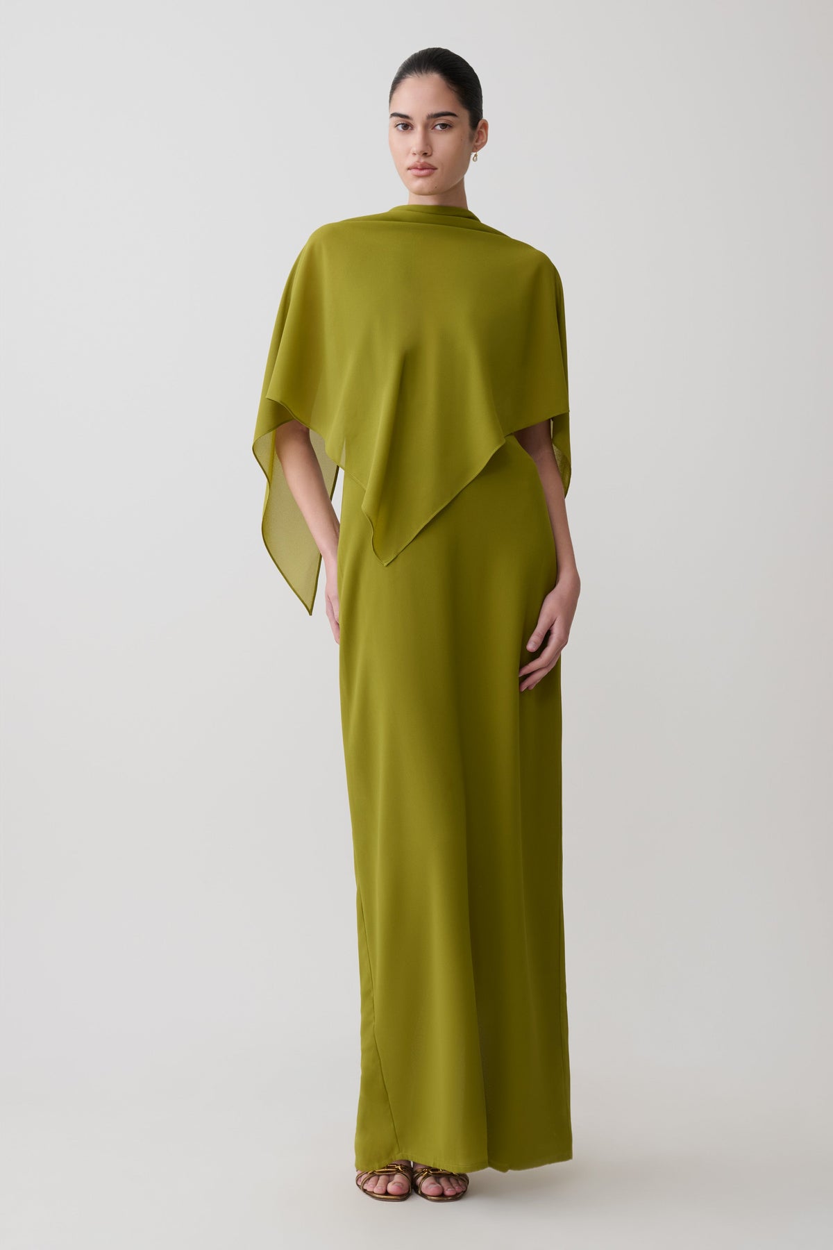 Gianna Halter Maxi Dress - Olive