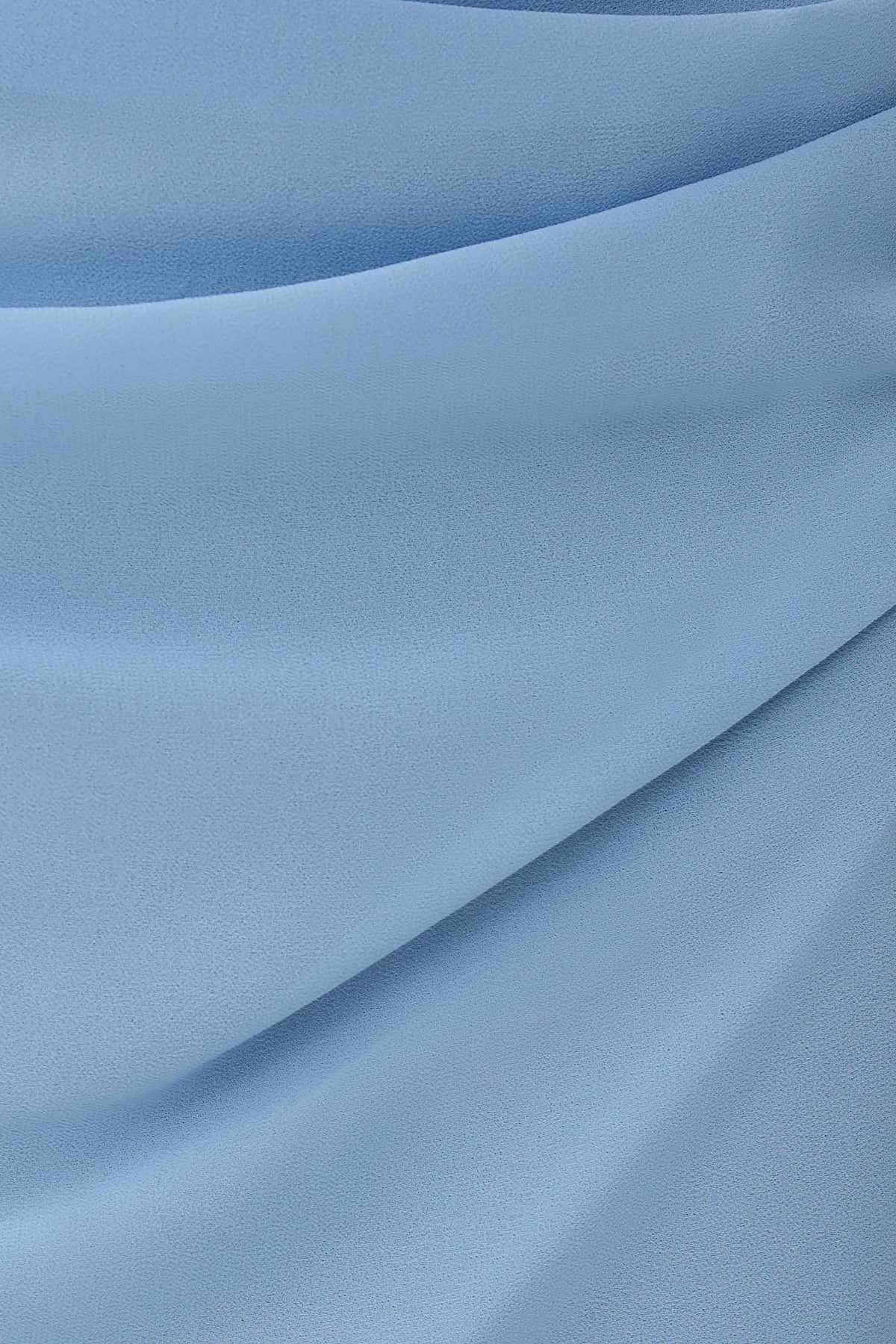 Indie Draped Chiffon Mini Skirt - Sky Blue