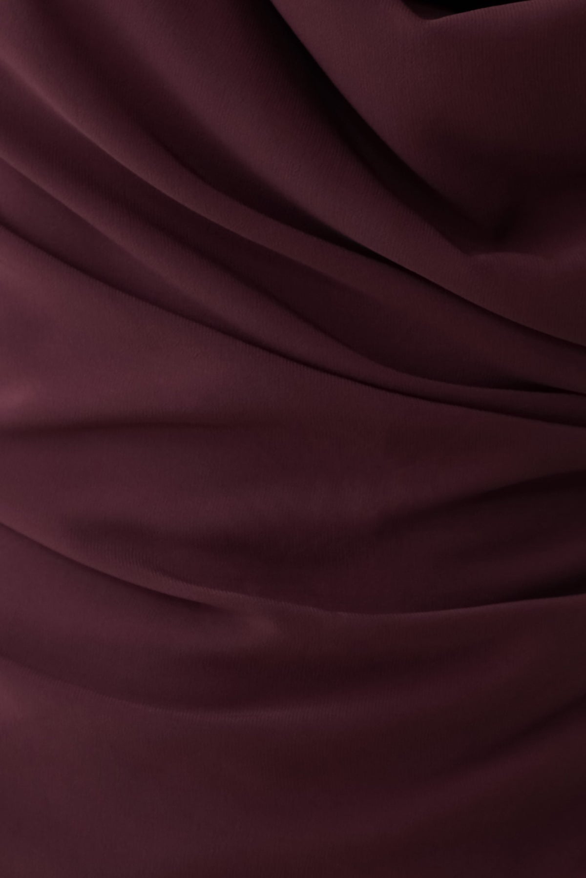 Lucile Cowl Drape Satin Mini Dress - Plum