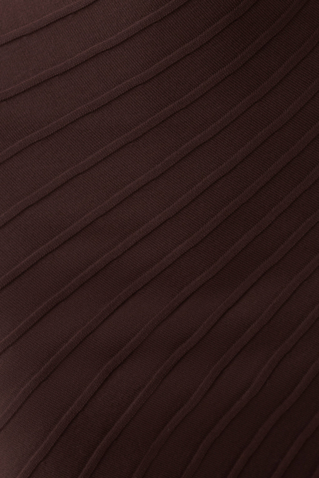 Posy Ribbed Sleeveless Mini Dress - Dark Chocolate