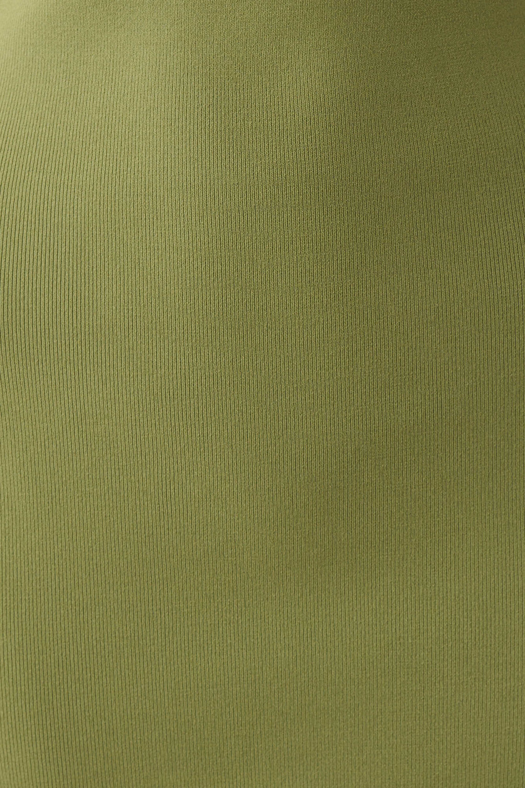 Leah Racer Back Knee Length Knit Dress - Olive