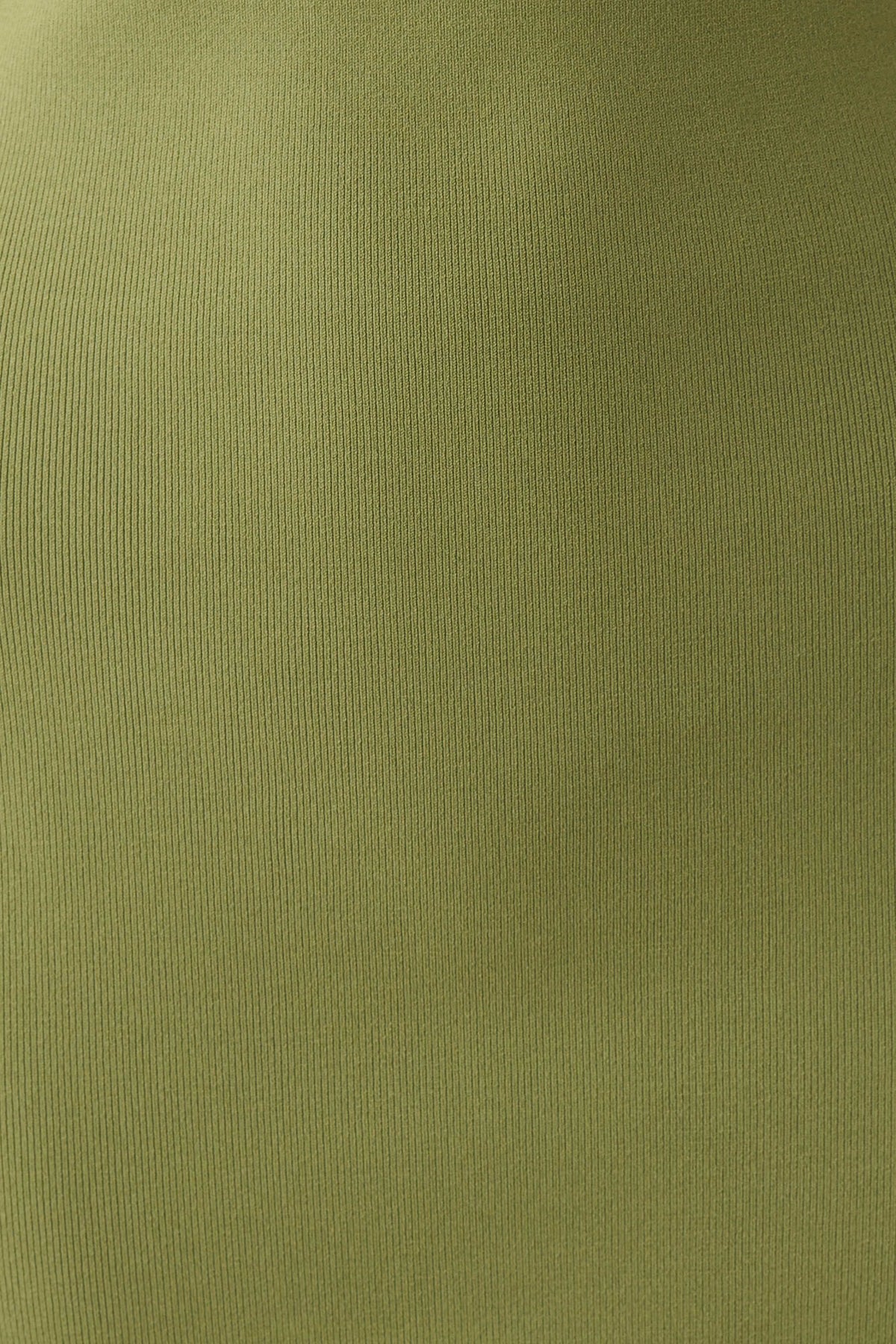 Leah Racer Back Knee Length Knit Dress - Olive
