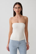Harley Strapless Bandeau Top - Ivory