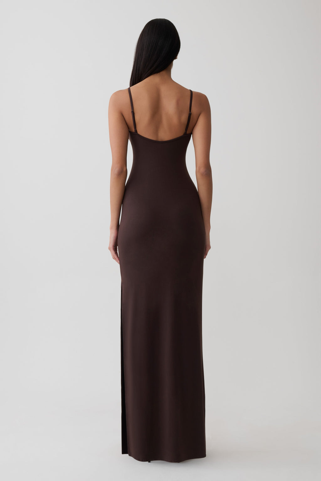 Erve Peached Jersey Maxi Dress - Chocolate