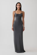Erve Peached Jersey Maxi Dress - Charcoal