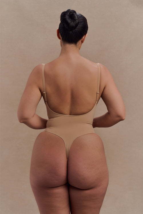 Alyssa Backless Shapewear Bodysuit - Beige