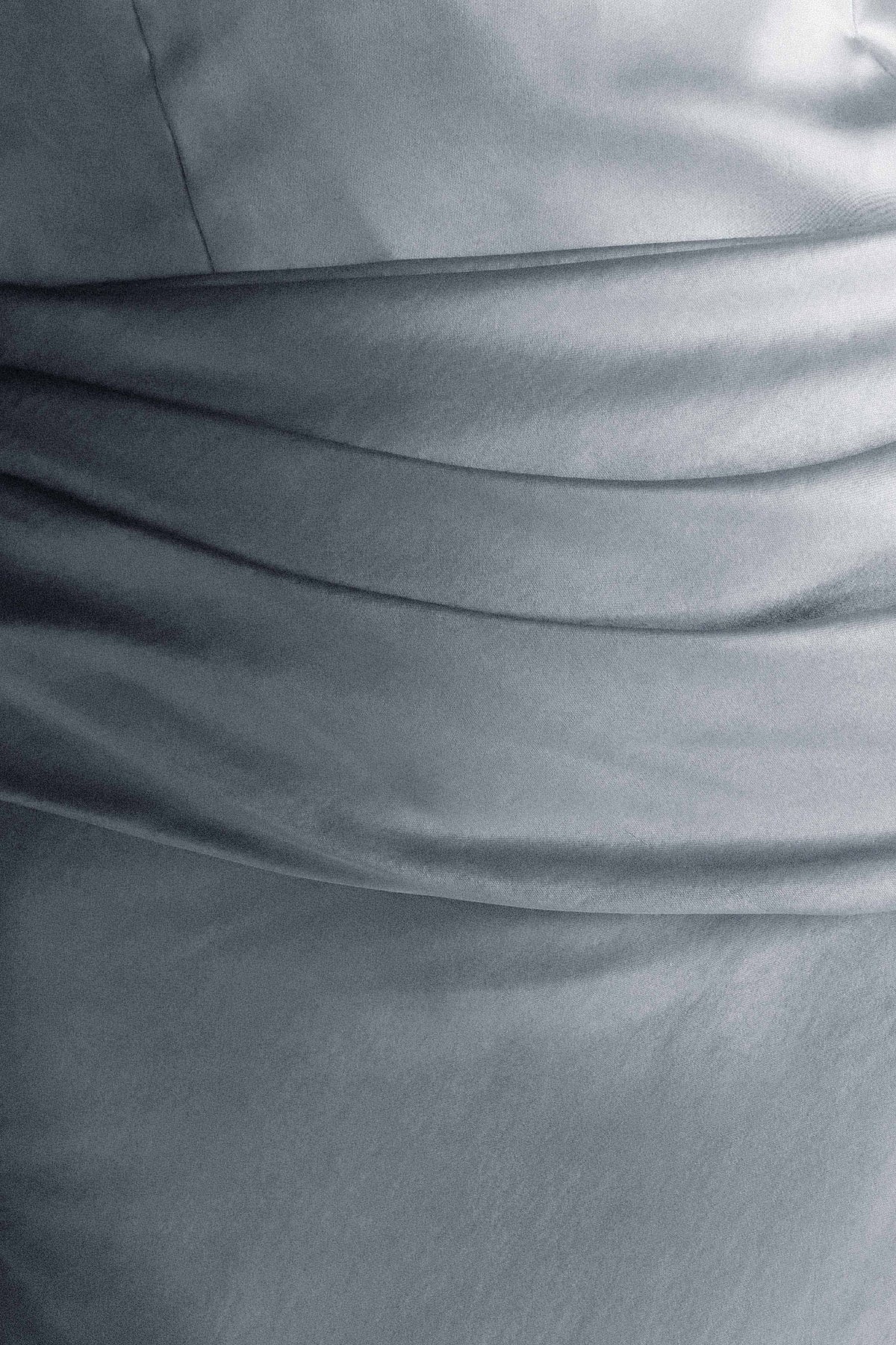 Jasmine Strapless Satin Maxi Dress - Frosted Blue