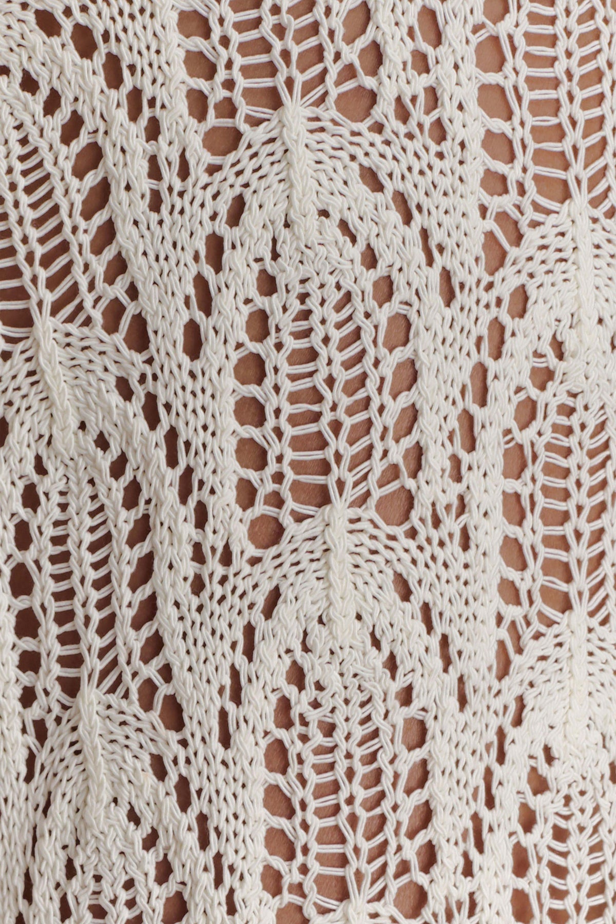 Corey Crochet Halter Neck Top - Ivory