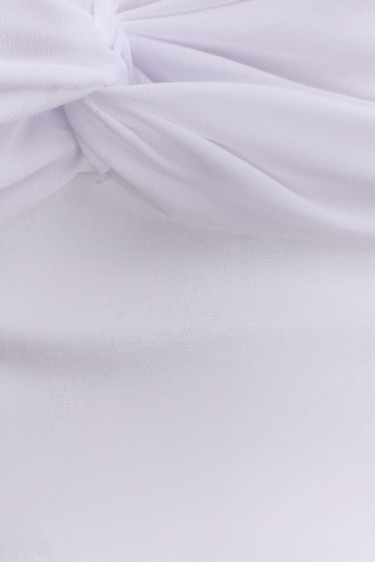 Talia Chiffon And Linen Halter Top - White