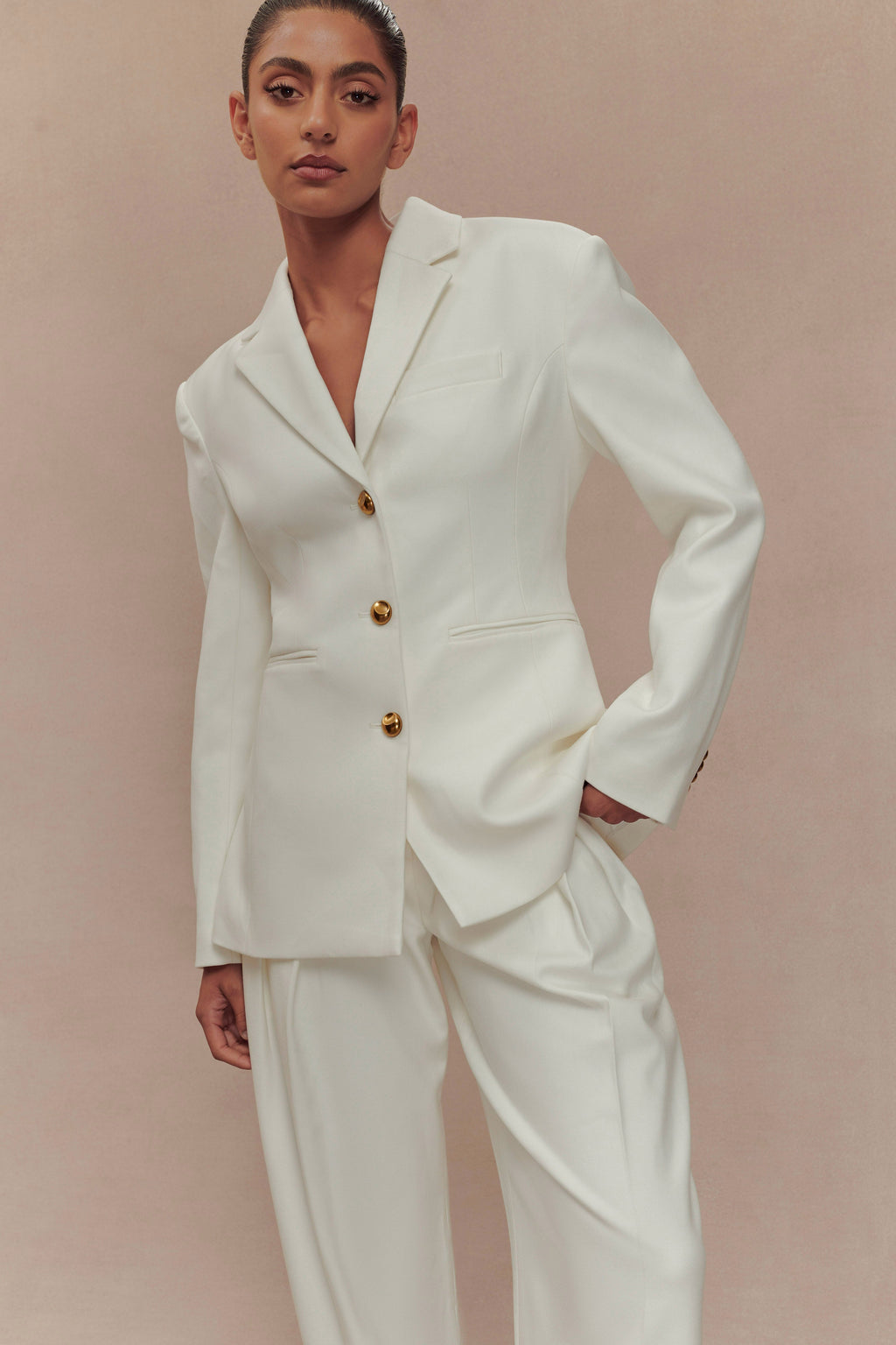 Bellamy Cinched Blazer - Ivory