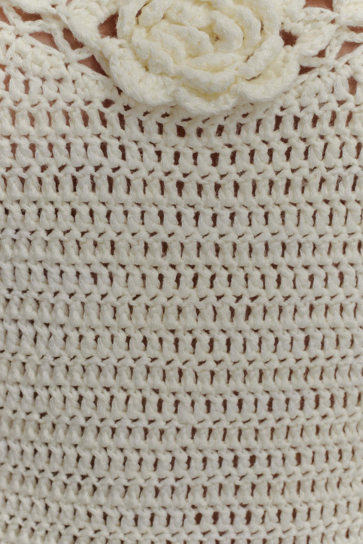 Liyah Floral Hand Crochet Mini Dress - Ivory