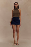 Fallon Denim Micro Mini Skort - Indigo Blue