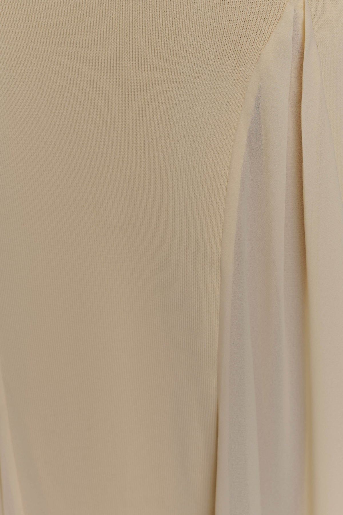 Soleil Knit And Mesh Halter Maxi Dress - Cream