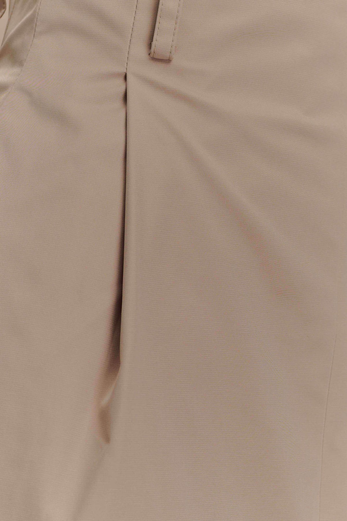 Vera Twill Split Front Midi Skirt - Camel