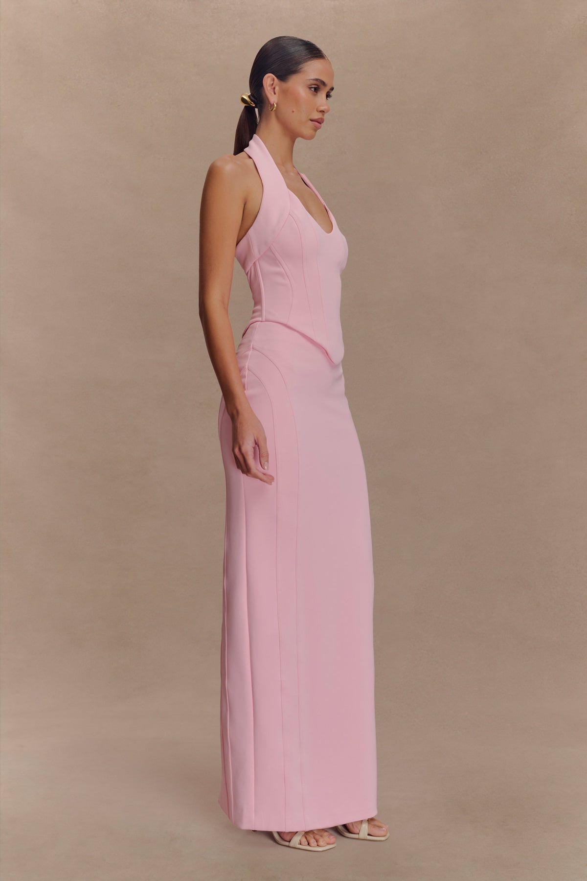 Meadow Corset Halter Top - Candy Pink