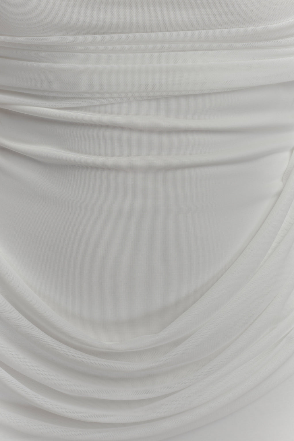 Gabrielle Slinky And Mesh Maxi Dress - White