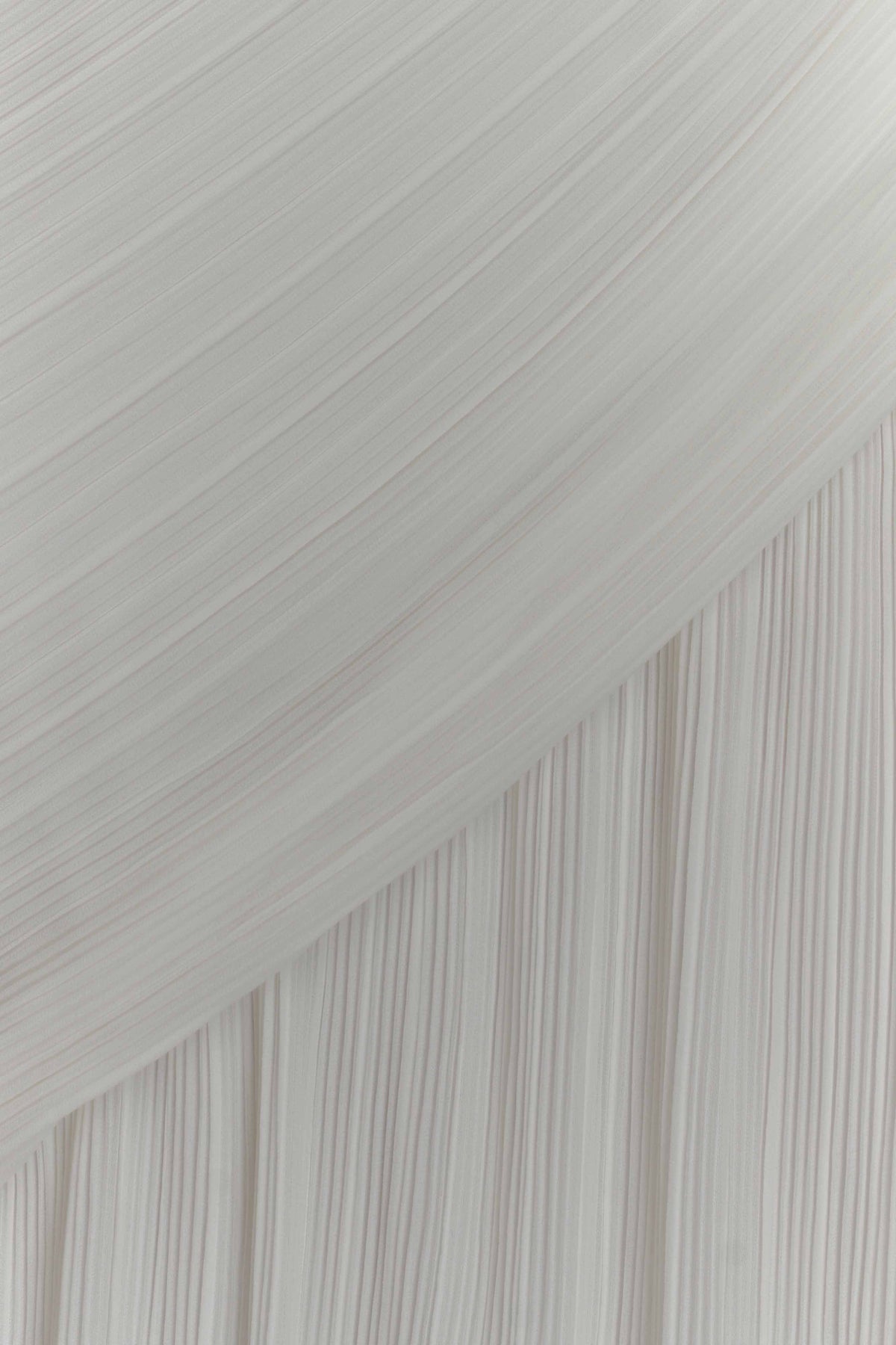Tamara Shirred Chiffon Midi Dress - White