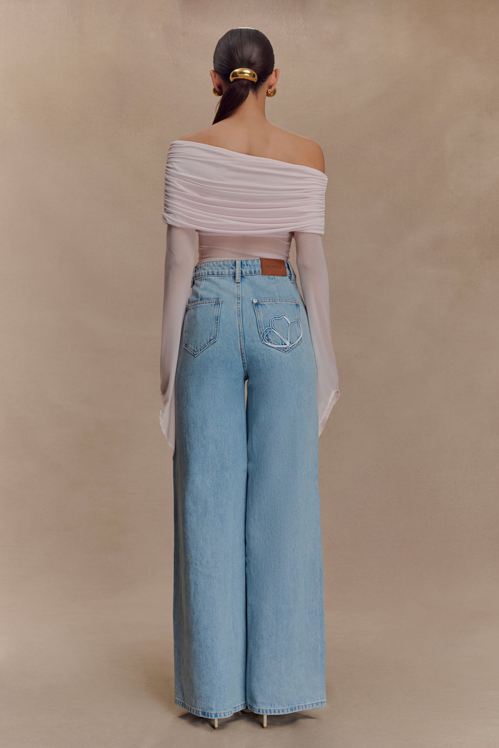 Dahlia One Shoulder Top - Pale Pink