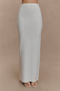 Alejandra Knit Maxi Skirt - White
