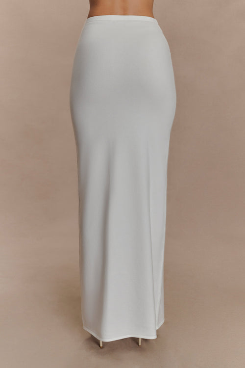 Alejandra Knit Maxi Skirt - White
