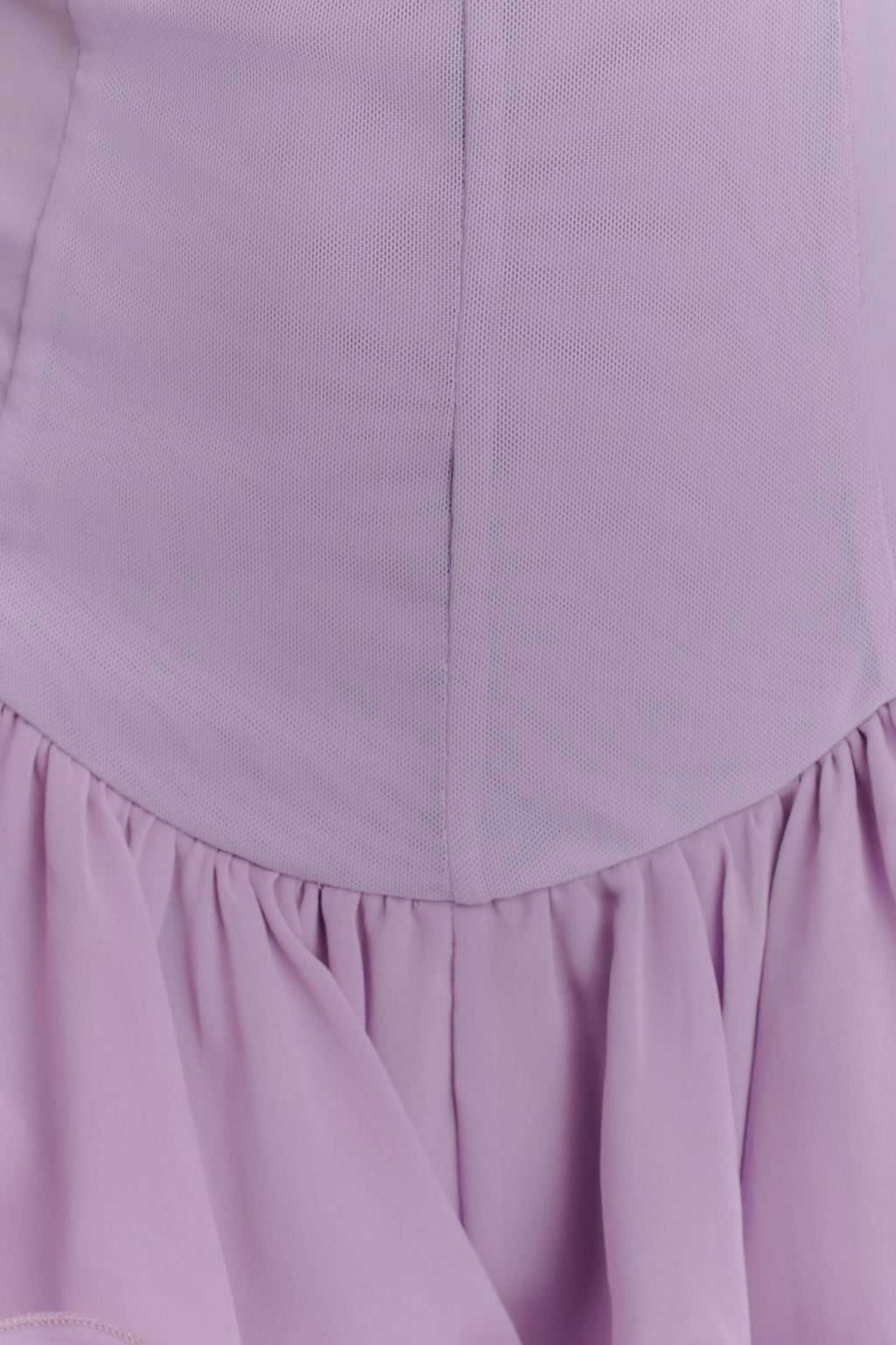 Calantha Ruffle Mesh Mini Dress - Lilac