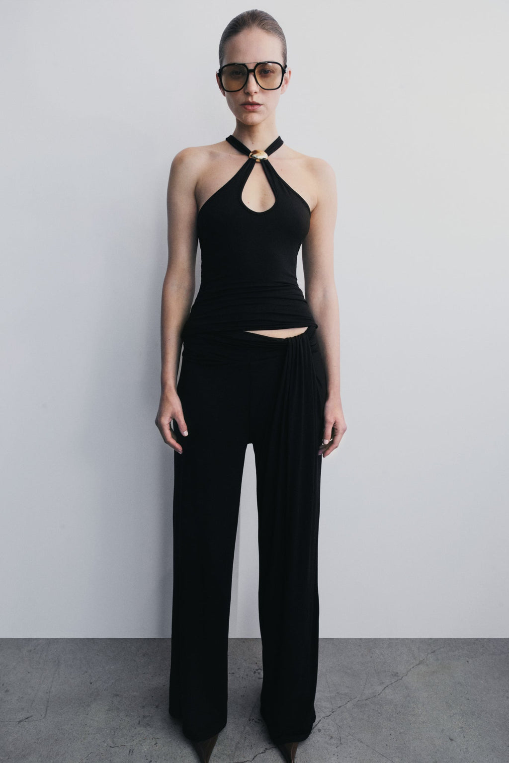 Ramona Modal Straight Leg Pant - Black