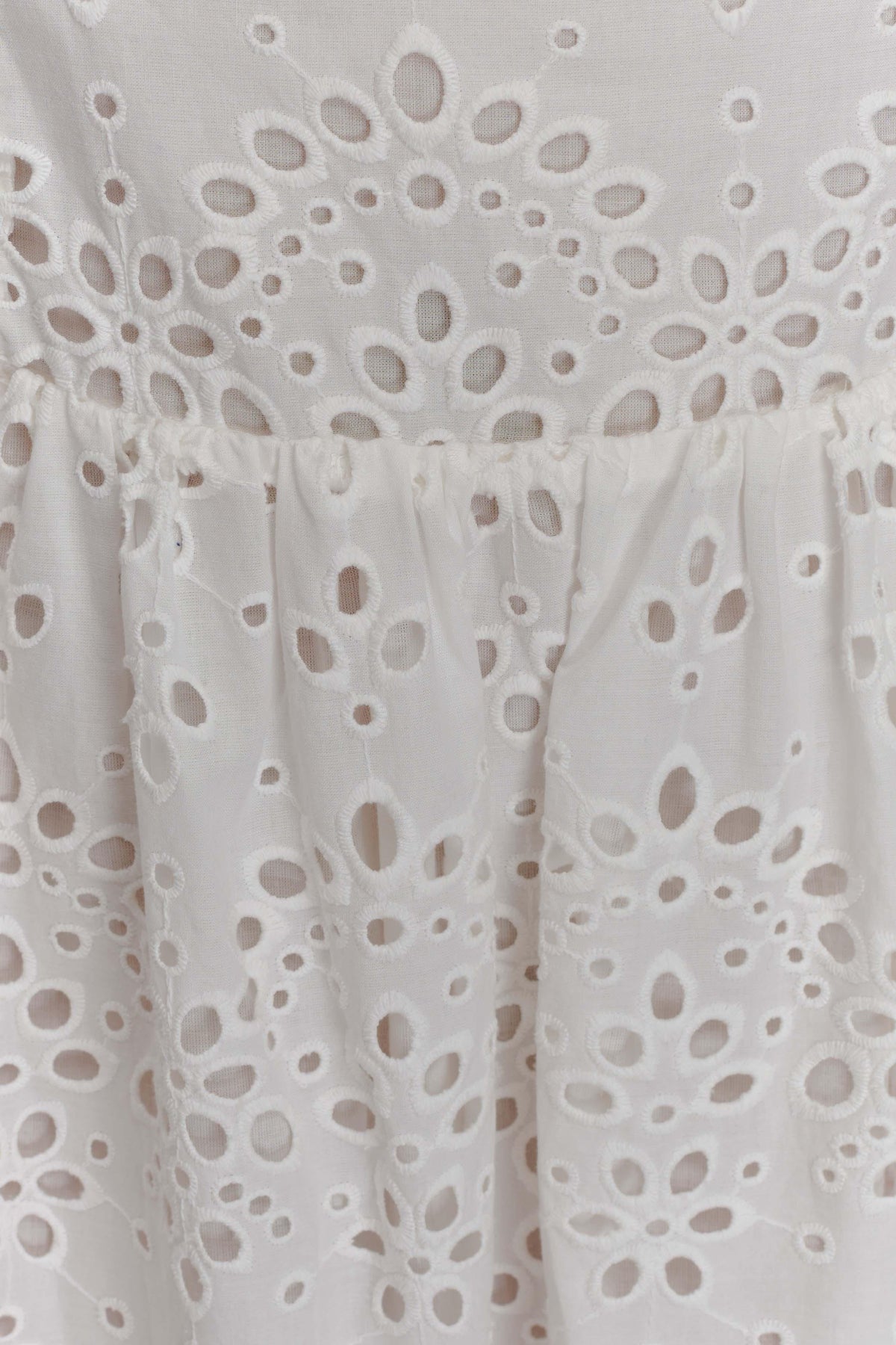 Maureen Broderie Strapless Maxi Dress - White